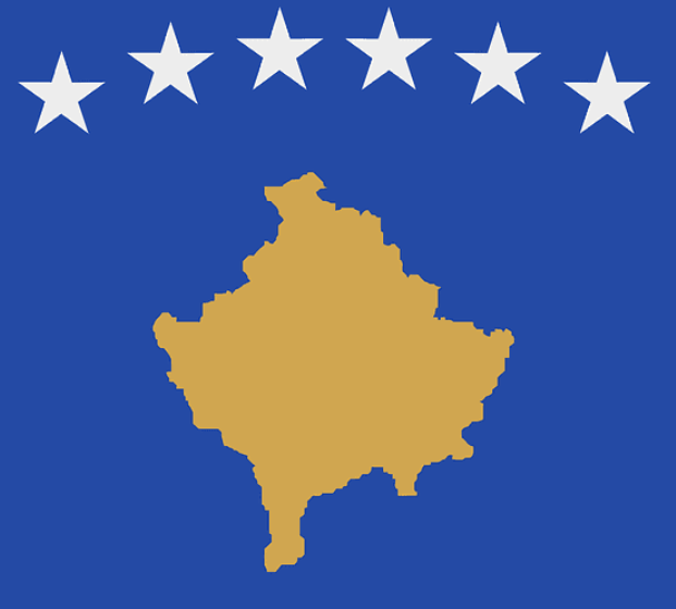 Kososvo-Schnipsel-Flagge